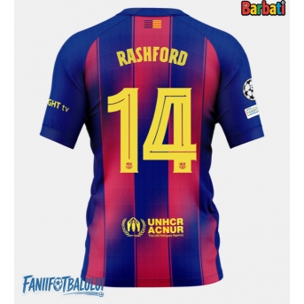 Barcelona Marcus Rashford #14 Tricou Fotbal Replică 2025-26 Barbati Acasa
